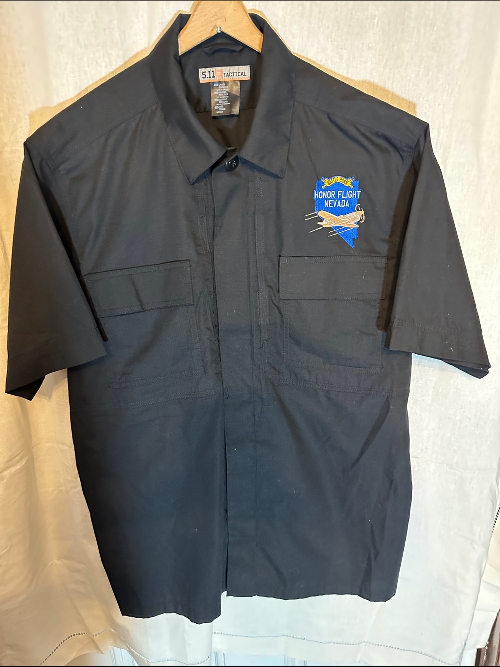 5.11 Tactical Black Short Sleeve Honor Flight Nevada Shirt Jacket